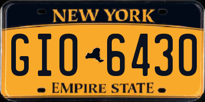 NY license plate GIO6430
