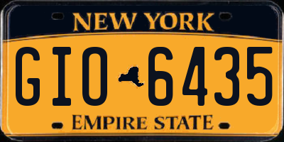NY license plate GIO6435
