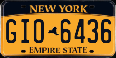 NY license plate GIO6436