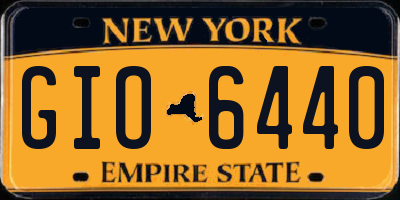 NY license plate GIO6440