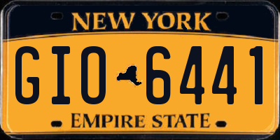 NY license plate GIO6441