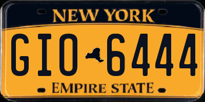 NY license plate GIO6444
