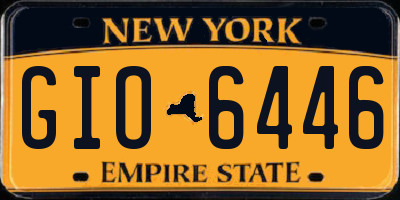 NY license plate GIO6446