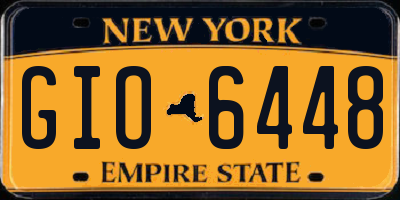 NY license plate GIO6448