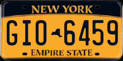 NY license plate GIO6459