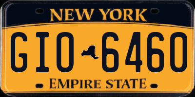 NY license plate GIO6460