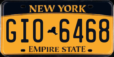 NY license plate GIO6468