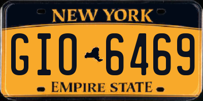 NY license plate GIO6469