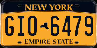 NY license plate GIO6479