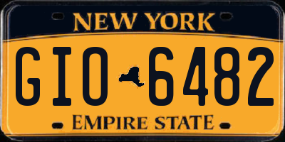 NY license plate GIO6482