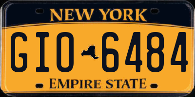 NY license plate GIO6484