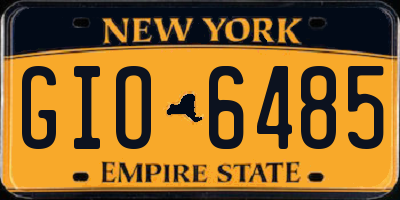 NY license plate GIO6485