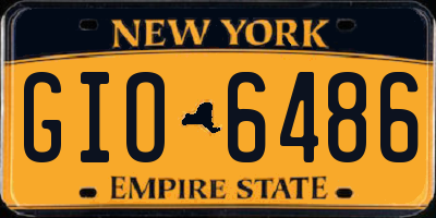 NY license plate GIO6486