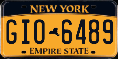 NY license plate GIO6489