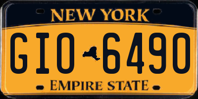 NY license plate GIO6490