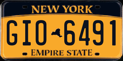NY license plate GIO6491