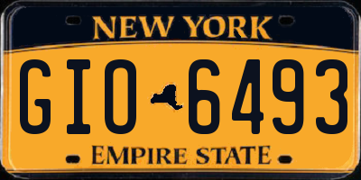 NY license plate GIO6493