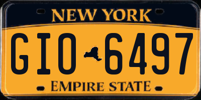 NY license plate GIO6497