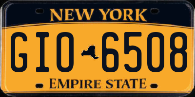 NY license plate GIO6508