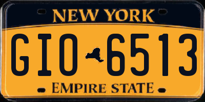 NY license plate GIO6513