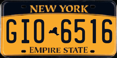 NY license plate GIO6516