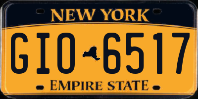 NY license plate GIO6517