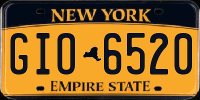 NY license plate GIO6520