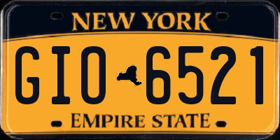 NY license plate GIO6521