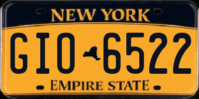 NY license plate GIO6522