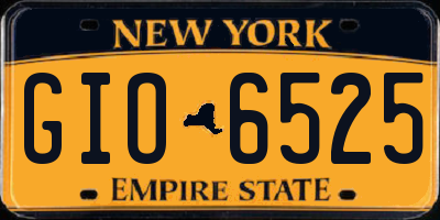 NY license plate GIO6525