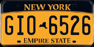 NY license plate GIO6526