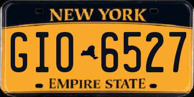 NY license plate GIO6527