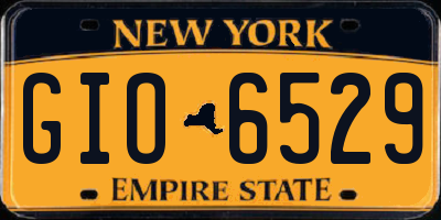 NY license plate GIO6529
