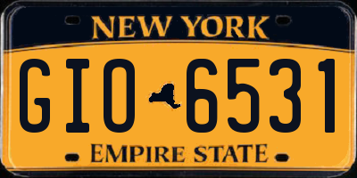NY license plate GIO6531