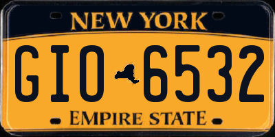 NY license plate GIO6532