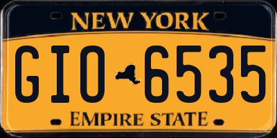 NY license plate GIO6535