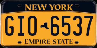 NY license plate GIO6537