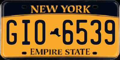 NY license plate GIO6539