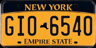 NY license plate GIO6540