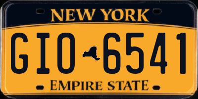 NY license plate GIO6541