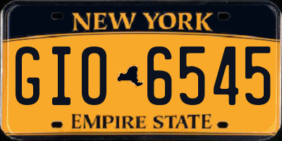 NY license plate GIO6545