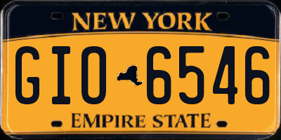 NY license plate GIO6546