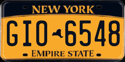 NY license plate GIO6548