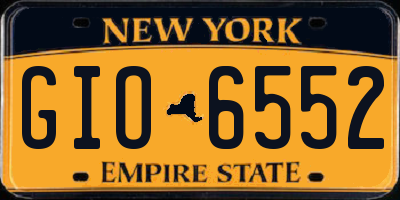 NY license plate GIO6552