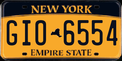 NY license plate GIO6554