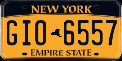 NY license plate GIO6557