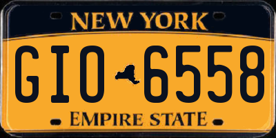 NY license plate GIO6558