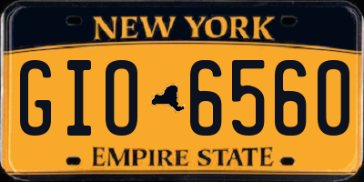 NY license plate GIO6560