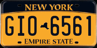 NY license plate GIO6561