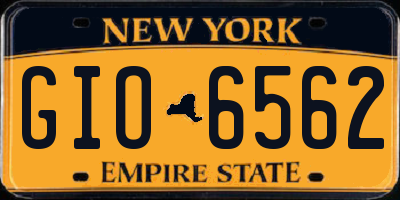 NY license plate GIO6562
